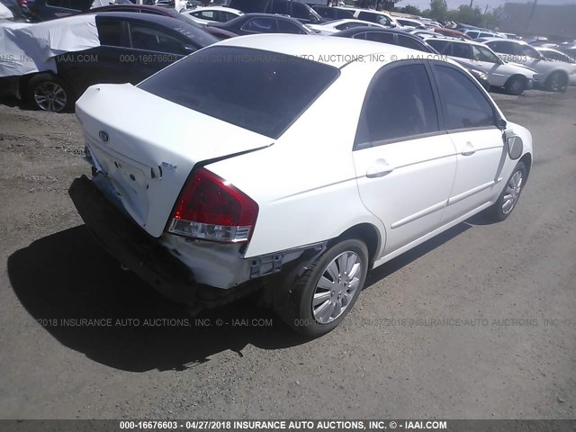 KNAFE222X95668732 - 2009 KIA SPECTRA EX/LX/SX WHITE photo 4