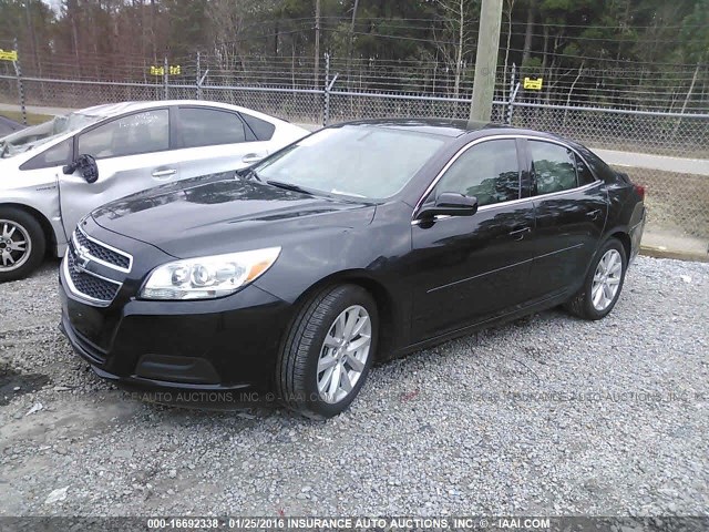 1G11D5SR1DF148848 - 2013 CHEVROLET MALIBU 1LT W/EASSIST BLACK photo 2