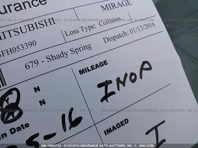 ML32A3HJ3FH053390 - 2015 MITSUBISHI MIRAGE DE SILVER photo 7