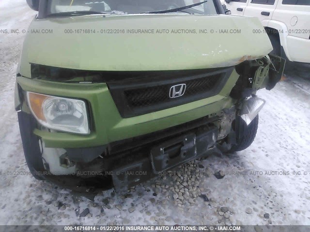 5J6YH287X6L015437 - 2006 HONDA ELEMENT EX GREEN photo 6