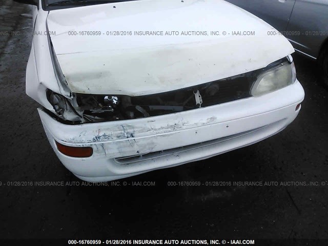 JT2AE09E2P0025909 - 1993 TOYOTA COROLLA LE/DX WHITE photo 6