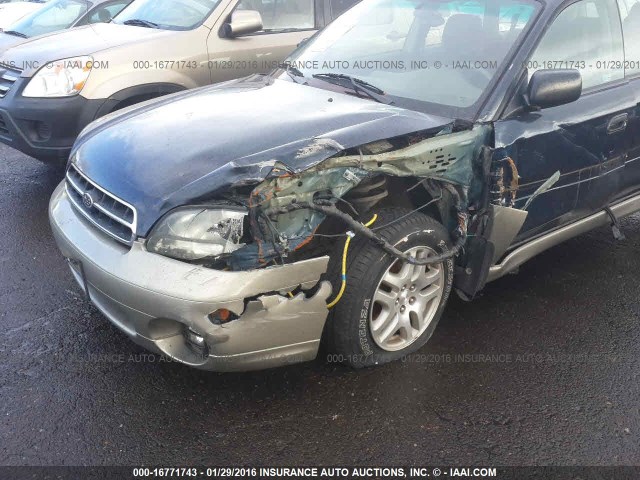 4S3BH675X27610083 - 2002 SUBARU LEGACY OUTBACK AWP 深蓝色 照片 6