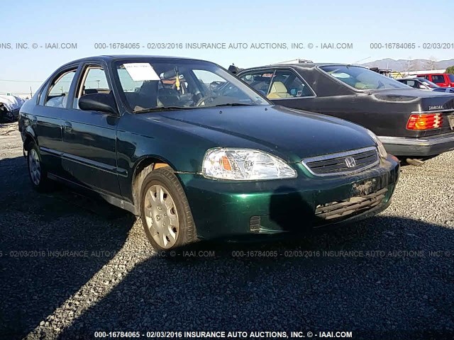 2HGEJ6617YH549273 - 2000 HONDA CIVIC SE GREEN photo 1