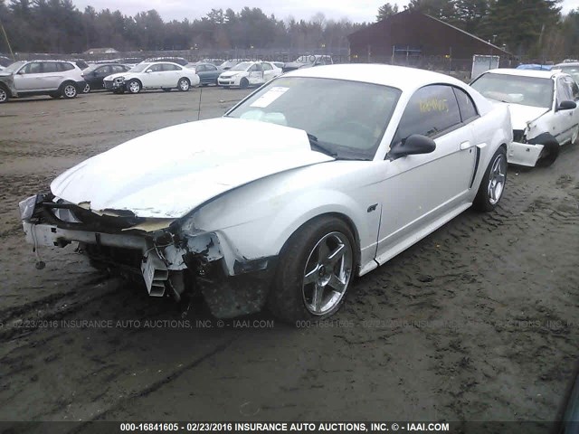 1FAFP42X72F137305 - 2002 FORD MUSTANG GT WHITE photo 2