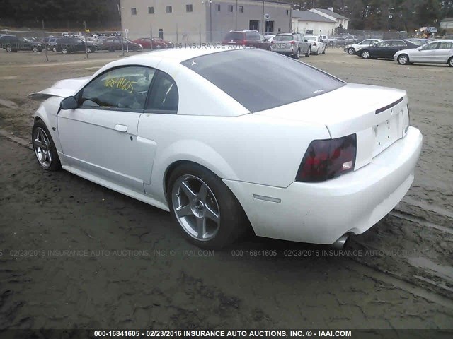 1FAFP42X72F137305 - 2002 FORD MUSTANG GT WHITE photo 3