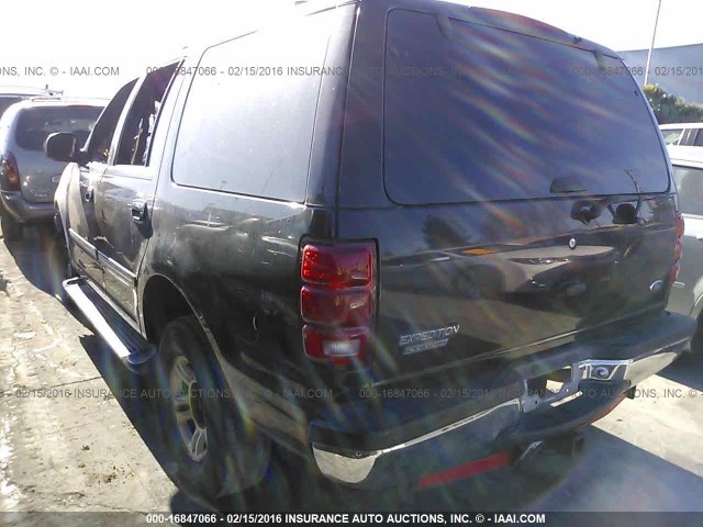 1FMPU16L41LA22931 - 2001 FORD EXPEDITION XLT BLACK photo 3