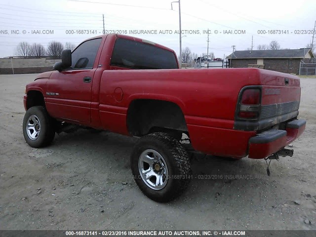 1B7HF16Z71S111891 - 2001 DODGE RAM TRUCK RAM 1500 RED photo 3