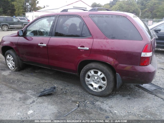 2HNYD18272H542997 - 2002 ACURA MDX RED photo 3