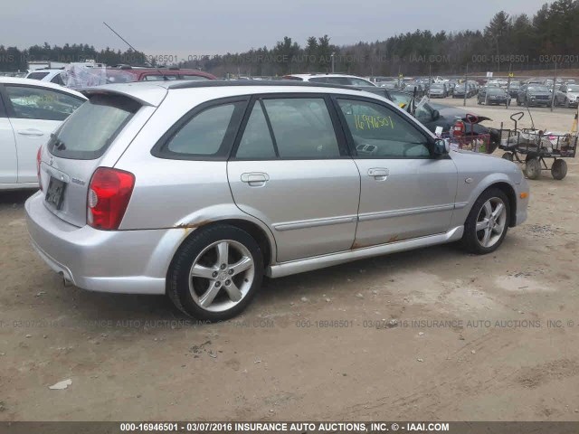 JM1BJ245621618007 - 2002 MAZDA PROTEGE PR5 SILVER photo 4