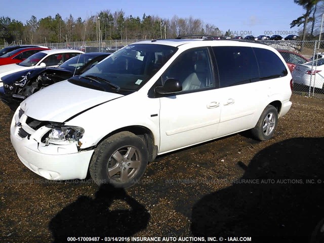 2D4GP44L06R691408 - 2006 DODGE CARAVAN GRAND CARAVAN SXT WHITE photo 2