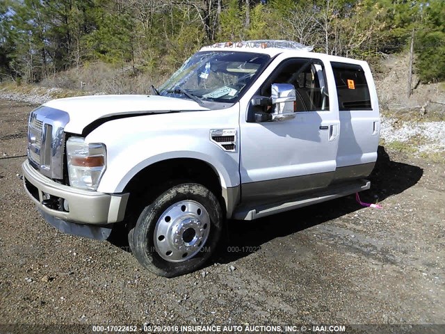 1FTXW43R18ED20179 - 2008 FORD DRW SUPER DUTY F450 SUPER DUTY WHITE photo 2