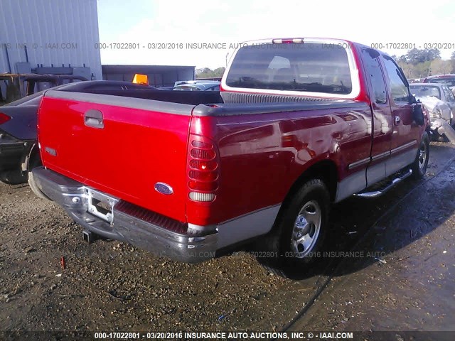 1FTZX1766WNA89538 - 1998 FORD LGT CONVTNL 'F' F150 RED photo 4