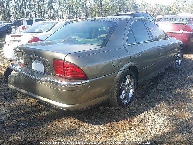 1LNHM87A62Y620078 - 2002 LINCOLN LS Qızıl foto 4