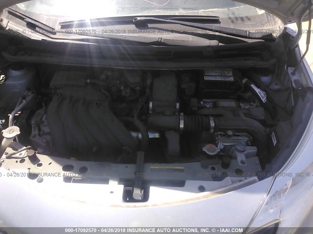 3N1CE2CPXEL404987 - 2014 NISSAN VERSA NOTE S/S PLUS/SV/SL SILVER photo 10