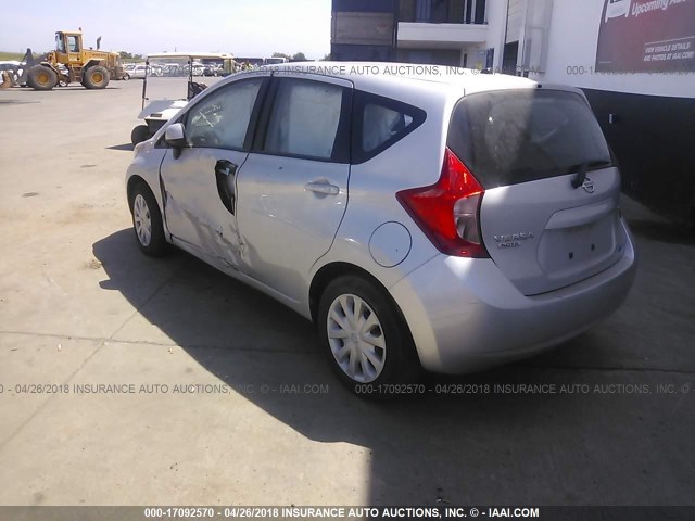 3N1CE2CPXEL404987 - 2014 NISSAN VERSA NOTE S/S PLUS/SV/SL SILVER photo 3