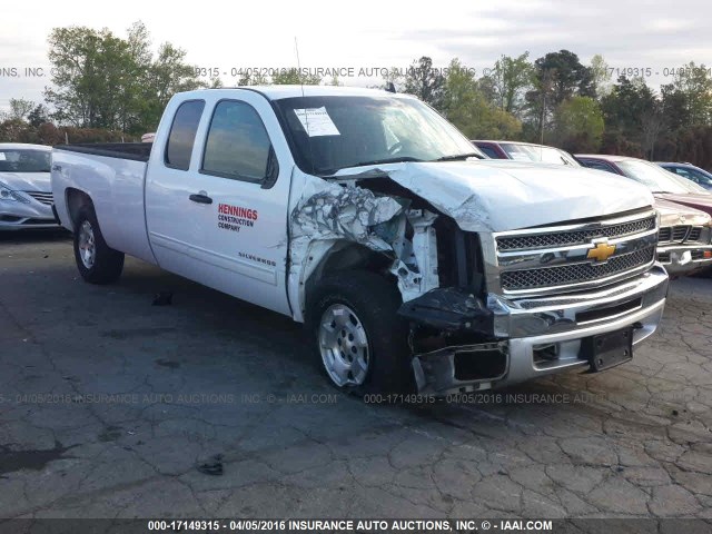 1GCRKSE05DZ266038 - 2013 CHEVROLET SILVERADO K1500 LT WHITE photo 1