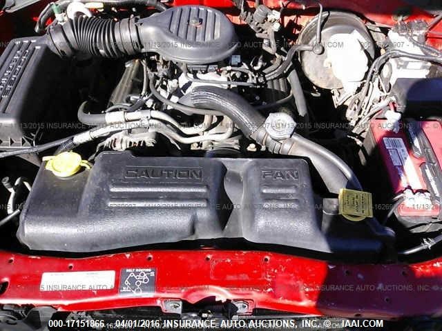 1B7GL2AZXYS743585 - 2000 DODGE DAKOTA QUAD RED photo 10