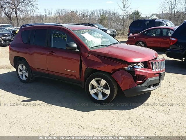 1C4NJDEB4CD662181 - 2012 JEEP COMPASS LATITUDE 勃艮第红 照片 1