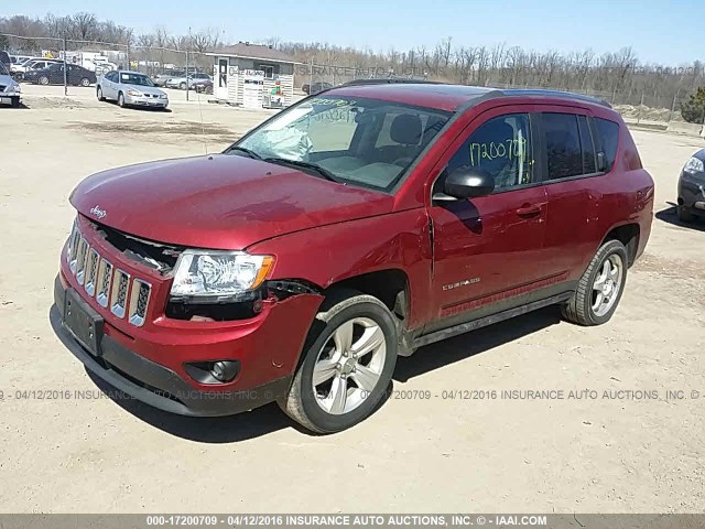 1C4NJDEB4CD662181 - 2012 JEEP COMPASS LATITUDE 勃艮第红 照片 2