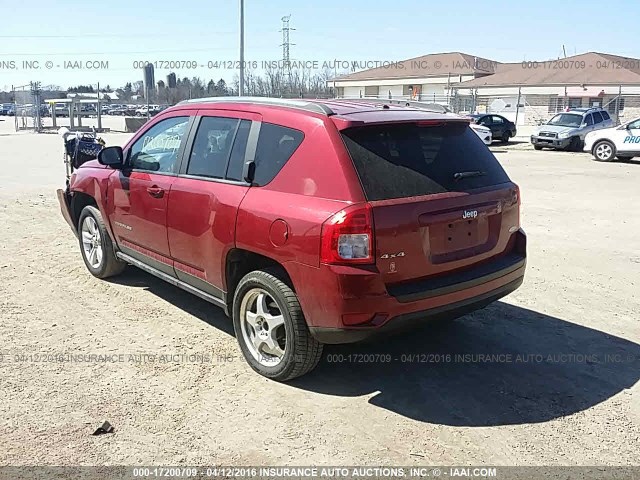 1C4NJDEB4CD662181 - 2012 JEEP COMPASS LATITUDE 勃艮第红 照片 3