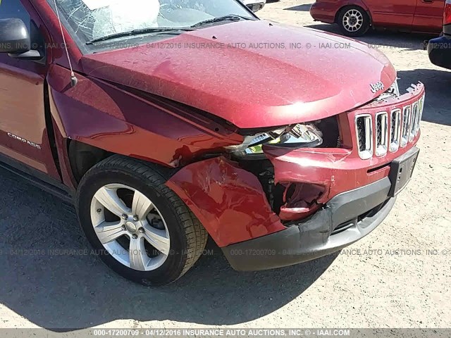 1C4NJDEB4CD662181 - 2012 JEEP COMPASS LATITUDE 勃艮第红 照片 6