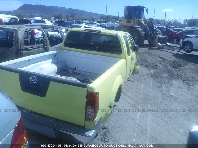 1N6BD0CT7CC417344 - 2012 NISSAN FRONTIER S/SV YELLOW photo 4