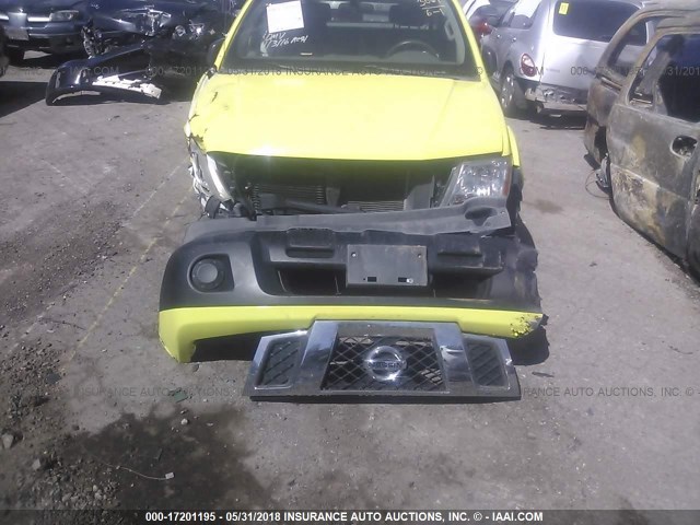 1N6BD0CT7CC417344 - 2012 NISSAN FRONTIER S/SV YELLOW photo 6