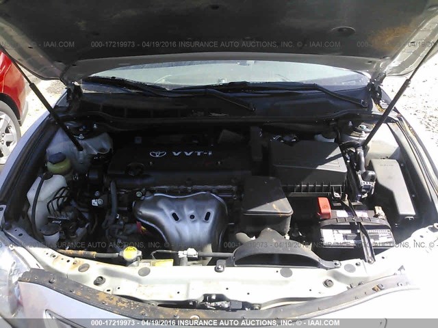 4T1BE46K87U529446 - 2007 TOYOTA CAMRY NEW GENERAT CE/LE/XLE/SE SILVER photo 10
