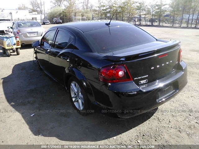 1C3CDZCB1DN616743 - 2013 DODGE AVENGER SXT BLACK photo 3