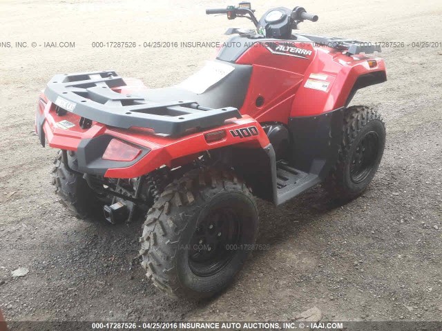 RFB16ATV7GK6M0692 - 2016 ARTIC ALTERRA 400R KYMCO USA INC  RED photo 4