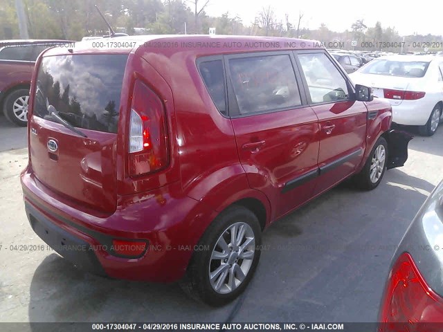 KNDJT2A69C7415971 - 2012 KIA SOUL +/!/SPORT RED photo 4