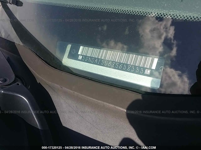 3GNDA13D68S638333 - 2008 CHEVROLET HHR LS SILVER photo 9