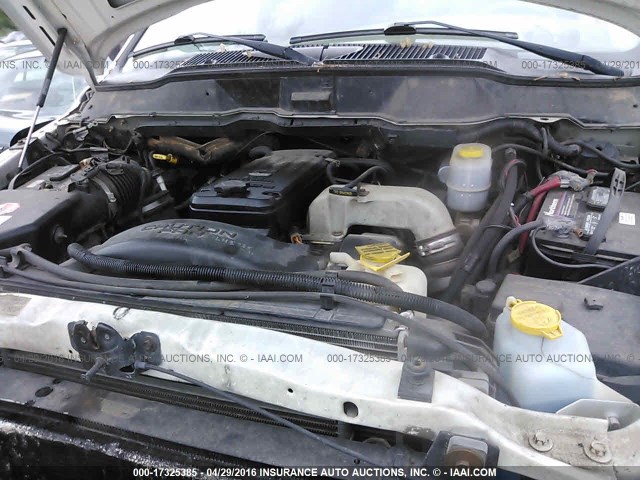 3D7KU28683G704874 - 2003 DODGE RAM 2500 ST/SLT 白色 照片 10