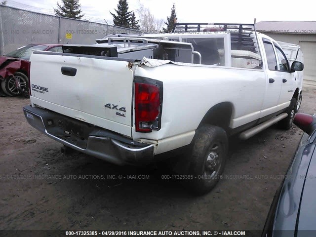 3D7KU28683G704874 - 2003 DODGE RAM 2500 ST/SLT WHITE photo 4