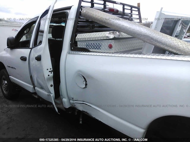 3D7KU28683G704874 - 2003 DODGE RAM 2500 ST/SLT WHITE photo 6