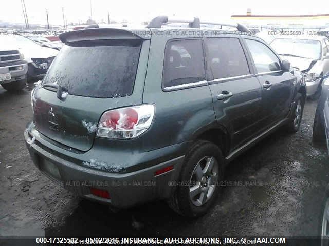 JA4LX41G43U092751 - 2003 MITSUBISHI OUTLANDER XLS GREEN photo 4