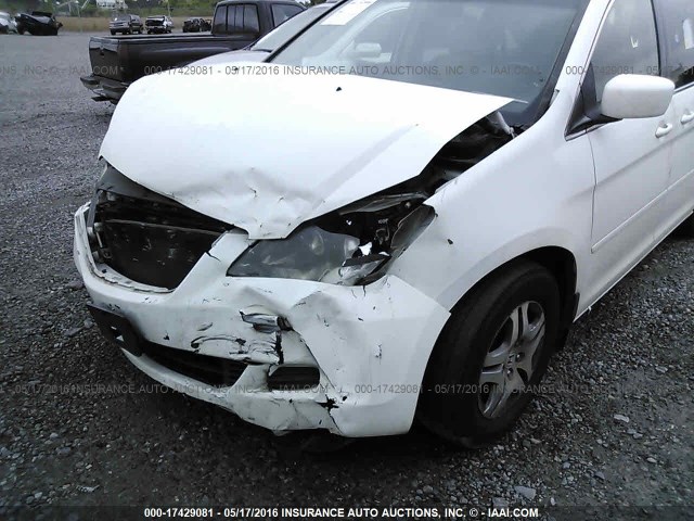 5FNRL38747B087317 - 2007 HONDA ODYSSEY EXL WHITE photo 6