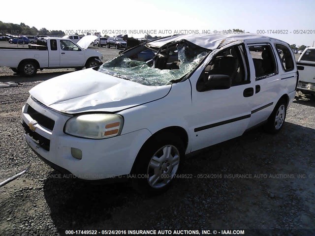1GNDV23L06D109703 - 2006 CHEVROLET UPLANDER LS WHITE photo 2