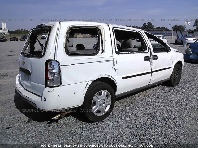 1GNDV23L06D109703 - 2006 CHEVROLET UPLANDER LS WHITE photo 4