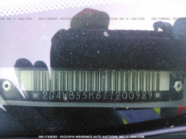 2G4WB55K611200989 - 2001 BUICK REGAL LS 银色 照片 9