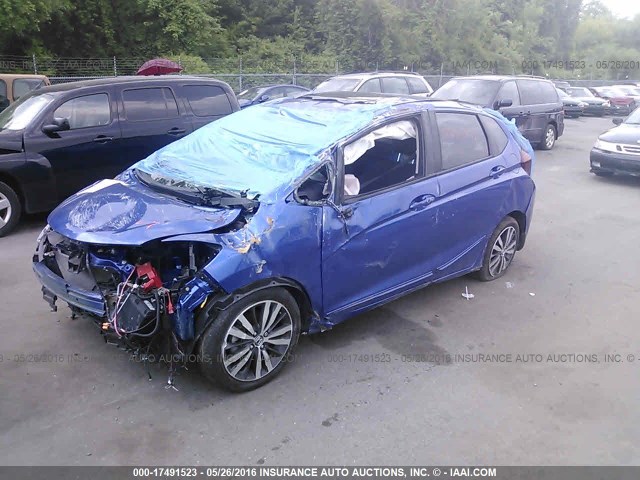 3HGGK5H82FM771227 - 2015 HONDA FIT EX/EXL BLUE photo 2