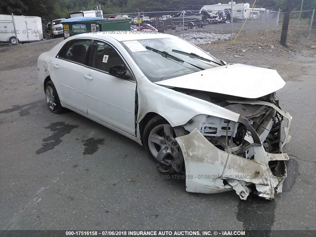 1G1ZA5E0XCF394675 - 2012 CHEVROLET MALIBU LS WHITE photo 1