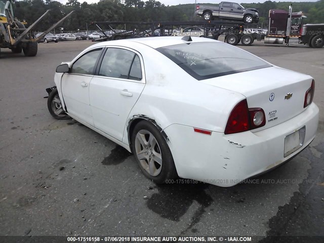 1G1ZA5E0XCF394675 - 2012 CHEVROLET MALIBU LS WHITE photo 3