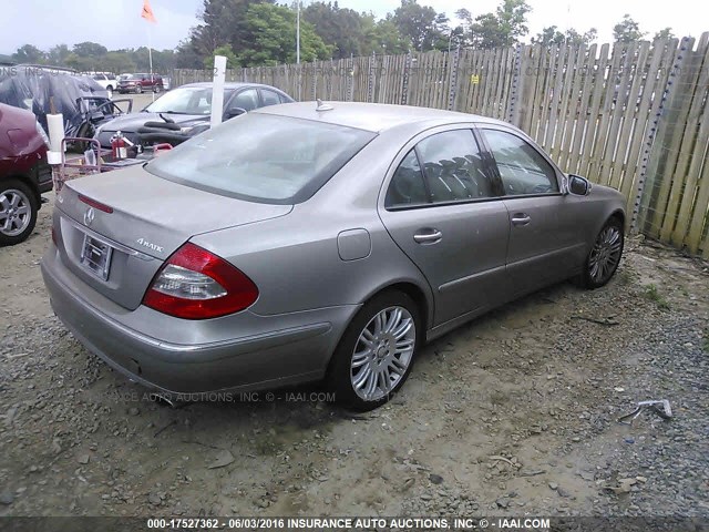 WDBUF87X28B272579 - 2008 MERCEDES-BENZ E 350 4MATIC BEIGE photo 4