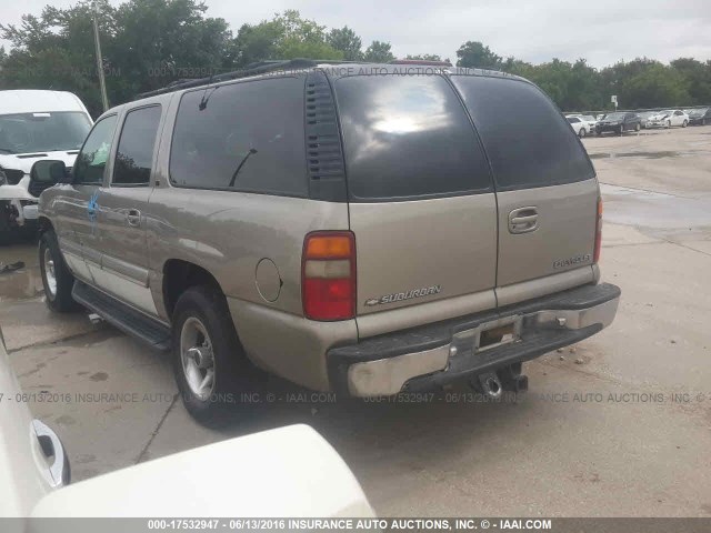 3GNFK16T81G104736 - 2001 CHEVROLET SUBURBAN K1500 TAN photo 3