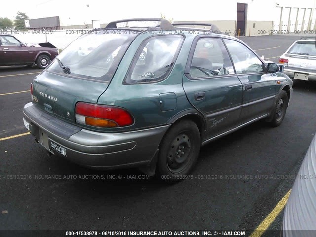 JF1GF4856XH813736 - 1999 SUBARU IMPREZA OUTBACK SPORT GREEN photo 4