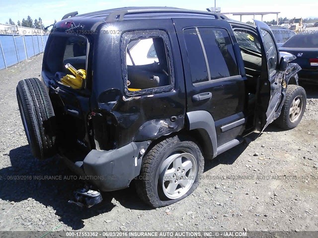 1J4GL48K26W253713 - 2006 JEEP LIBERTY SPORT BLACK photo 4