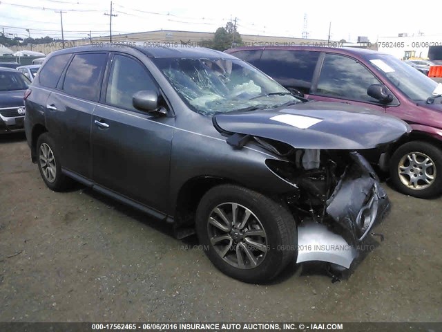 5N1AR2MMXFC603575 - 2015 NISSAN PATHFINDER S/SV/SL/PLATINUM GRAY photo 1