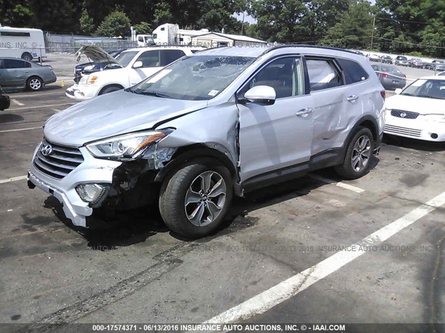 KM8SMDHF6FU096419 - 2015 HYUNDAI SANTA FE GLS SILVER photo 2