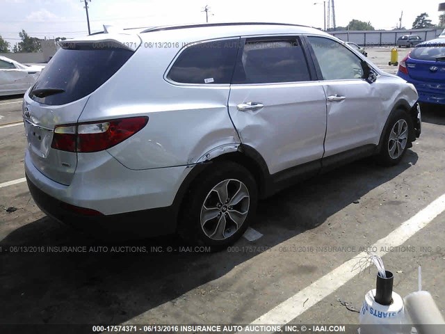 KM8SMDHF6FU096419 - 2015 HYUNDAI SANTA FE GLS SILVER photo 4